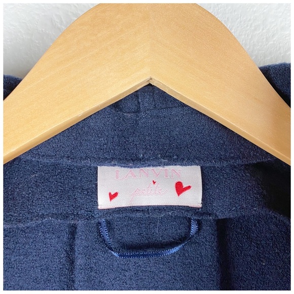 Lanvin Petite Navy Short Sleeve‎ Jacket Size 4 - Picture 6 of 8